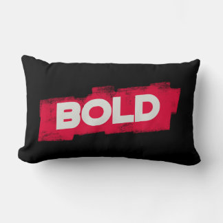 BOLD Typography Throw Pillow – Red and White Lumbarkudde