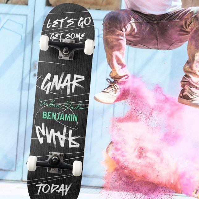 Bold Urban Let's Gnar Gnar Graffity Mini Skateboard Bräda 18,5 Cm (Bold Urban Let’s Gnar Gnar Graffity Skateboard ©Susanne Sachers - Sunny Wanderlust 🌞✈️)