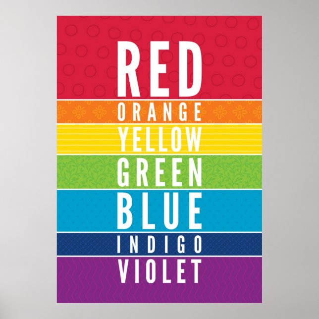 BOLD UTBILDNINGSKLASSRUM regnbågsfärgad konstgrafi Poster (Framsidan)