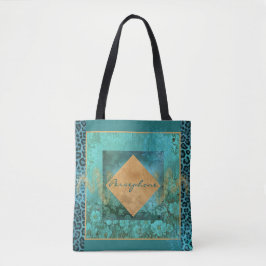 Bold veridian grönt aqua färg tygkasse