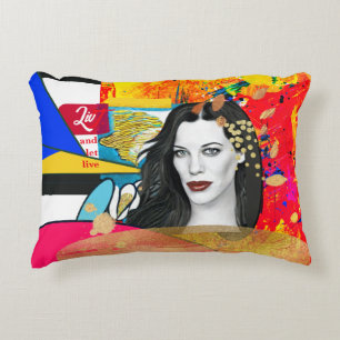 Bold vibrant Aesthetic Live N let Liv Tyler anpass Prydnadskudde