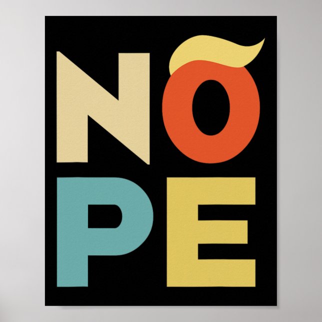 Bold Vintage Stil-lustig antitrumpump Poster (Framsidan)