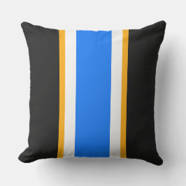 Bold, vit Gult, svart Tävla Rand Kudde