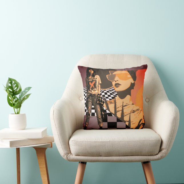 Bold Voices, Soft Spaces" Throw Pillow Kudde (Stol)