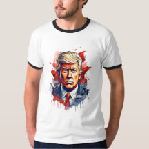 Bold Watercolor Donald Trump T-Shirt Design
