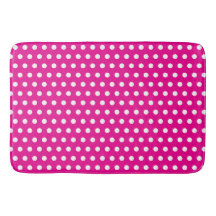 Bold White Polka Dots on Hot Pink