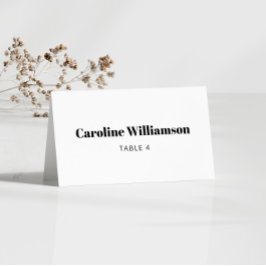 Bold White Typography Anpassningsbar Bord Place Ca Bordsnummer