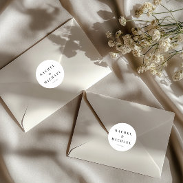 Bold  White Wedding Runt Klistermärke