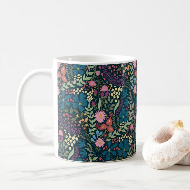 Bold WildblomGarden Kaffemugg (Med munk)