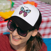 Bold Woman Personlig Namn Rustic Butterfly