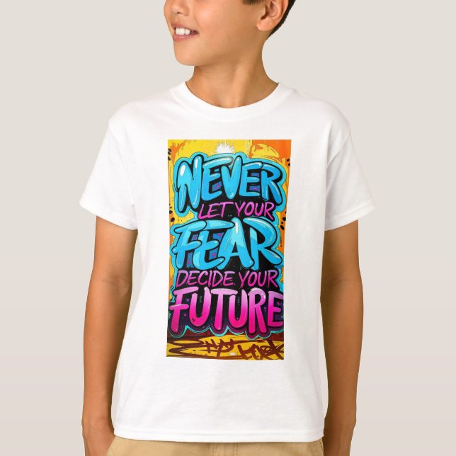 "Bold Words, Bright Future" T Shirt (Framsida)