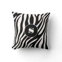 Bold Zebra Rand Black & White w/ Monogram
