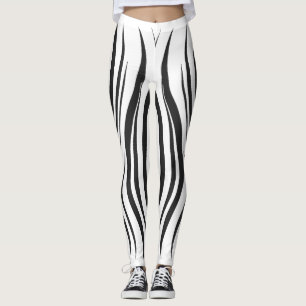 Bold Zebra Rand Mönster Leggings