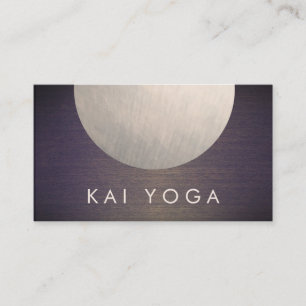 Bold Zen Circle Yoga och Meditation Teacher Wood Visitkort