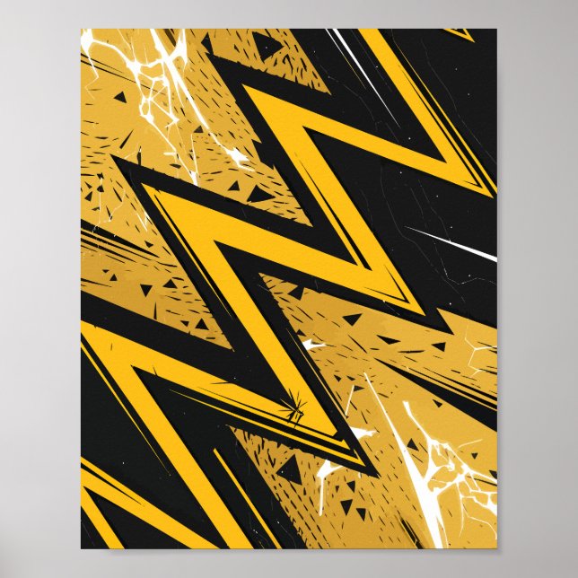 Bold Zigzag Abstract Design Poster (Framsidan)