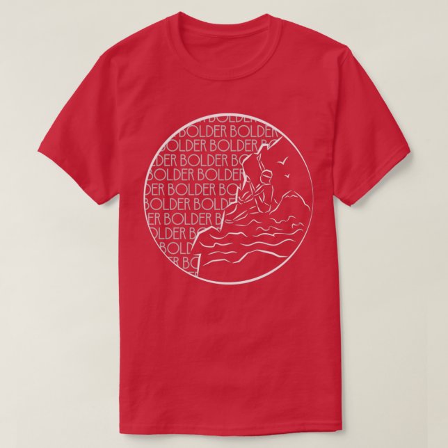 Bolder Bouldering Ink Vault Art T Shirt (Design framsida)