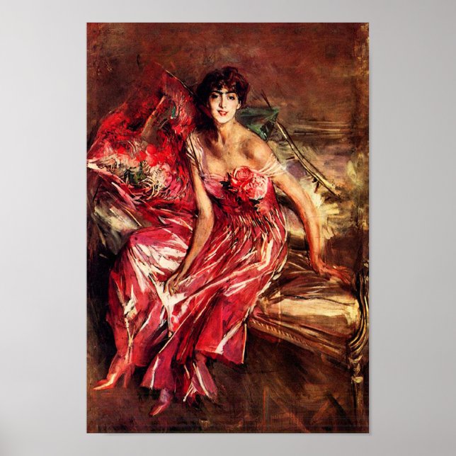 Boldini Dam i Red Poster (Framsidan)