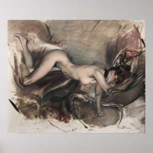 Boldini - Figur av en ung kvinna 1890 Poster