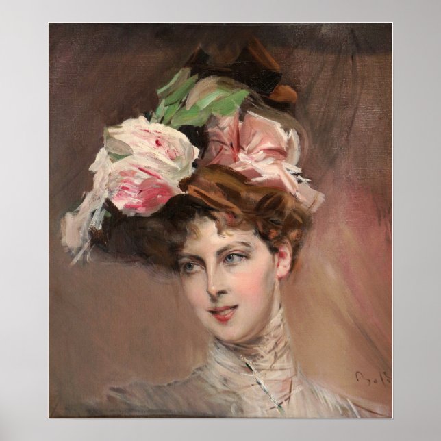 Boldini - Grevinnan Beatrice Di Byland 1901 Poster (Framsidan)