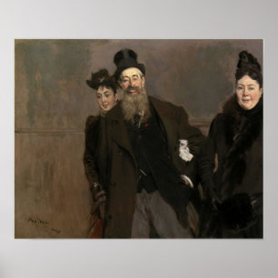 Boldini - John Lewis Brown, fru, dotter 1890 Poster