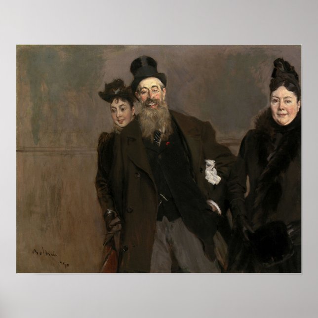 Boldini - John Lewis Brown, fru, dotter 1890 Poster (Framsidan)