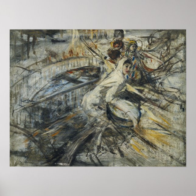 Boldini - Kvinnors studie i Venedig 1887 Poster (Framsidan)