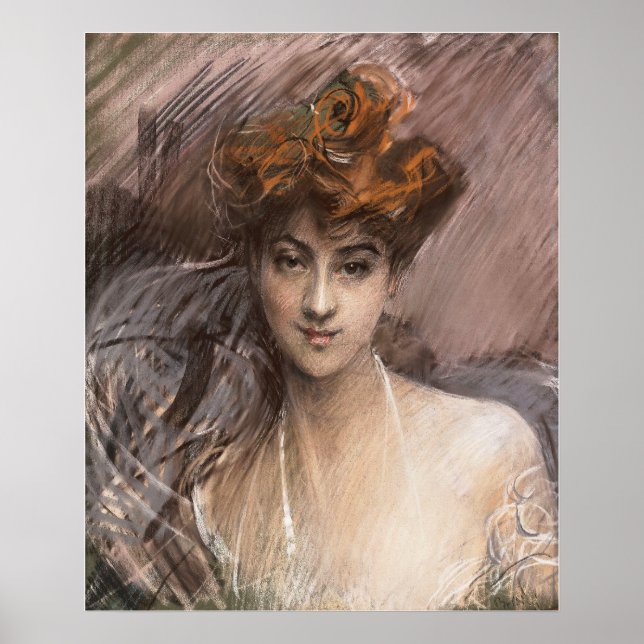 Boldini - Porträtt av Lucie Gerard Poster (Framsidan)