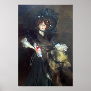 Boldini - Porträtt av Mademoiselle Lanthelme 1907 Poster