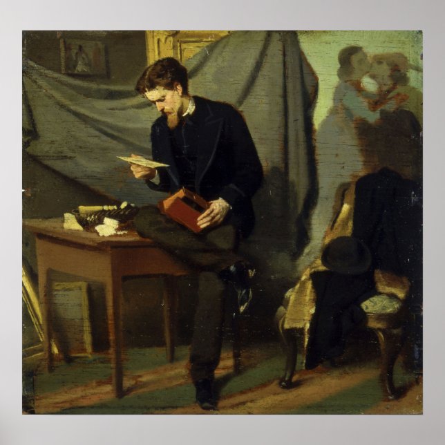 Boldini - Porträtt av målaren Alessandro Lanf… Poster (Framsidan)