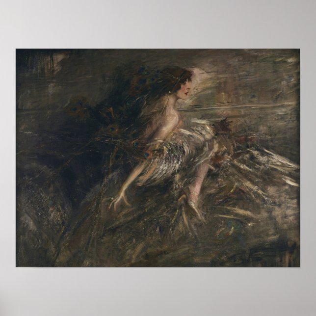 Boldini - Porträtt av markisinnan 1914 Poster (Framsidan)