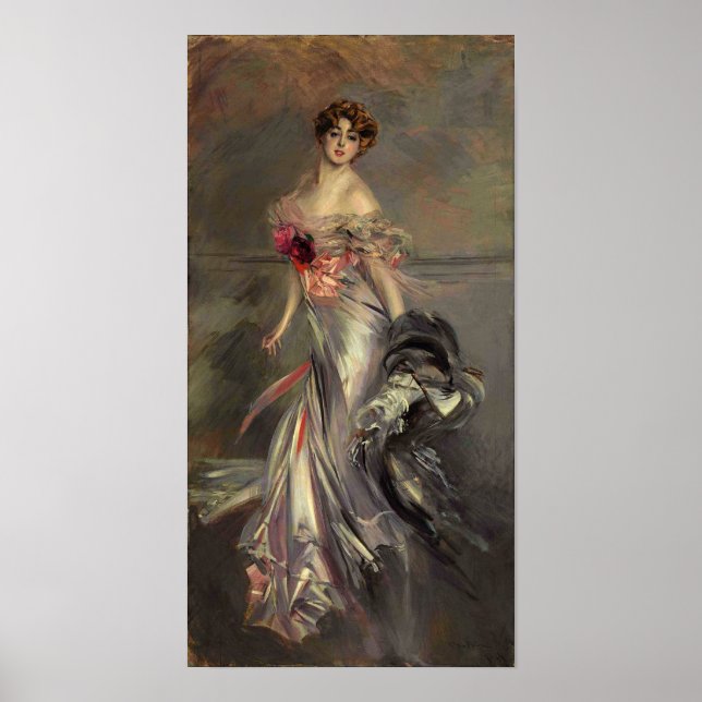 Boldini - Porträtt av Marthe Regnier Poster (Framsidan)