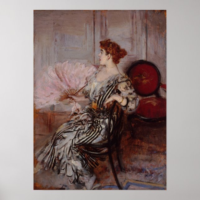 Boldini - Porträtt om Madame Torri Dancer vid ... Poster (Framsidan)