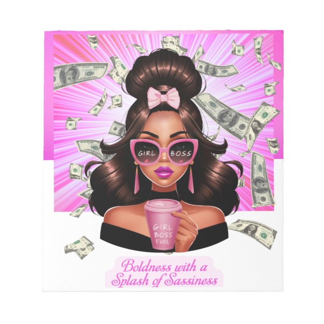 BOLDNESS MED EN STÄNK AV SASSINESS ANTECKNINGSBLOCK (Framsida)