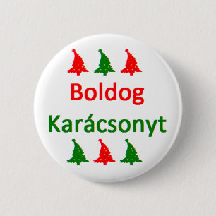 boldog karacsonyt träd-knapp knapp
