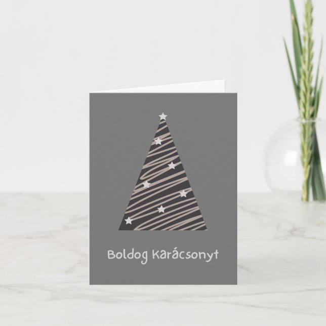 Boldog Karácsonyt Ungsk jul Kort (Framsida)
