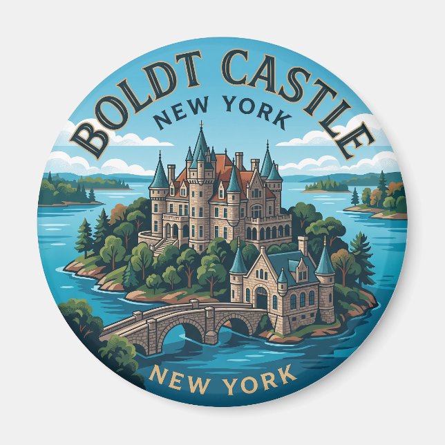 Boldt Castle, Heart Island, Thousand Islands Magnet (Framsidan)