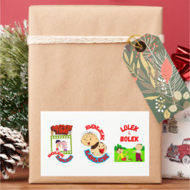 BOLEK OCH LOLEK REKTANGULÄRT KLISTERMÄRKE