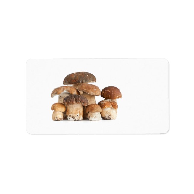 Boletus mushroom adressetikett (Framsidan)