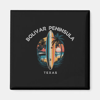 Bolivarhalvön Texas Män Kvinnor Surfning Magnet