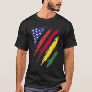 Bolivia American Grown Flagga USA Patriot Heritage T Shirt
