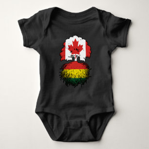 Bolivia Bolivia Canadian Canada Träd Roots Flagga T Shirt