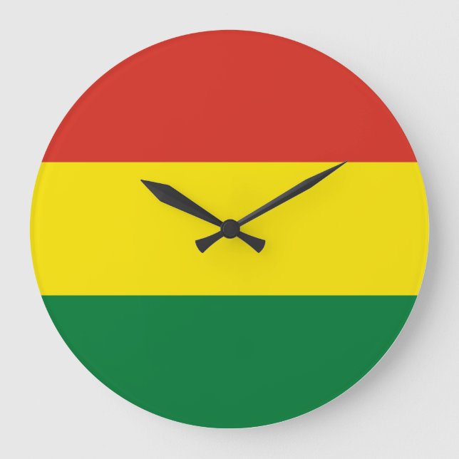 Bolivia (Bolivia) Flagga Stor Klocka (Framsida)
