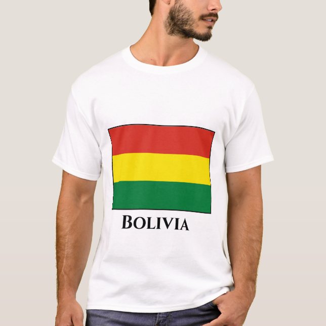 Bolivia (Bolivia) Flagga T Shirt (Framsida)