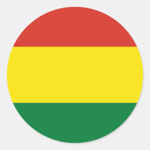 Bolivia (Bolivianska Flagga) Runt Klistermärke
