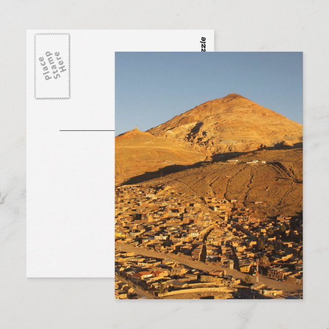 Bolivia Cerro Rico-berget i Potosi Vykort (Fram/baksida)