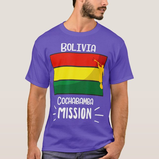 Bolivia Cochabamba Mormon LDS Uppdrag missionär T Shirt (Framsida)