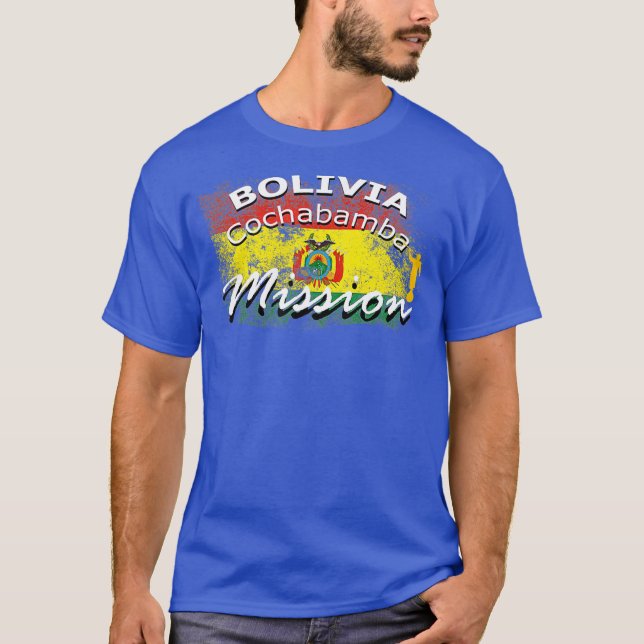 Bolivia Cochabamba Mormon LDS Uppdrag missionär T Shirt (Framsida)