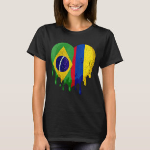 Bolivia Colombia Flagga Heart Citizen Grown Patrio T Shirt