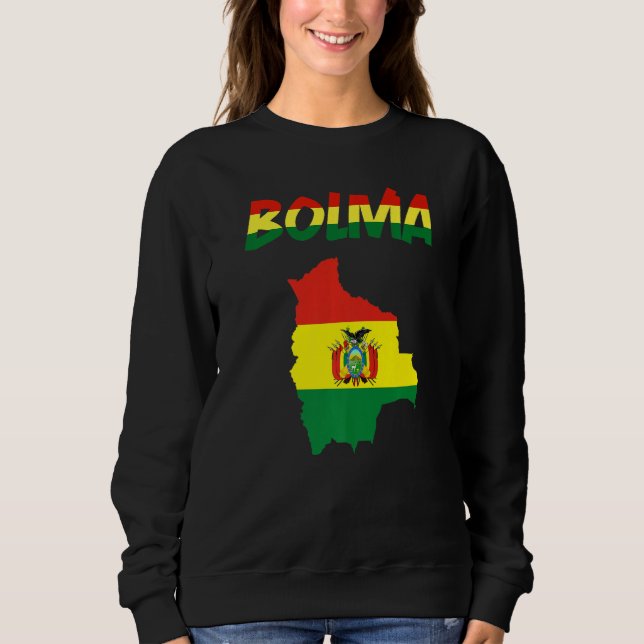 Bolivia Country Map Flag Bolivia Bolivian Flag Sou T Shirt (Framsida)