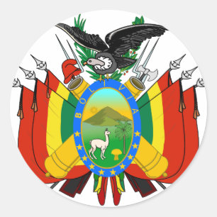 bolivia emblem runt klistermärke